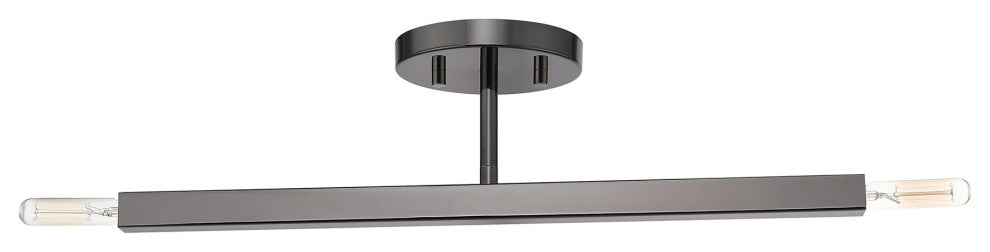 Livex Lighting Monaco 2-Light Black Chrome Semi-Flush