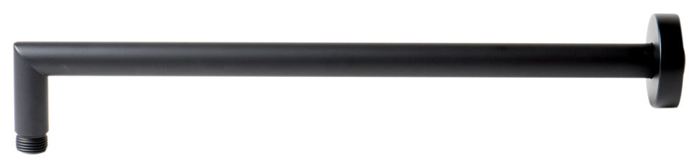 ALFI brand ABSA16R-BM Black Matte 16" Round Wall Shower Arm