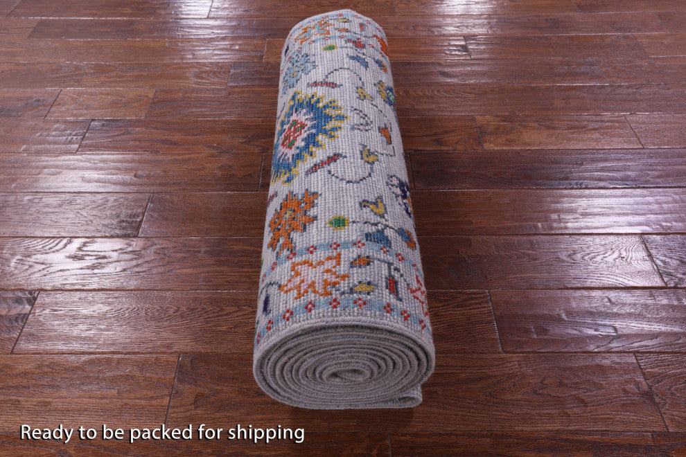 2' 8" X 14' 0" Turkish Oushak Hand Knotted Wool Runner Rug - Q13455