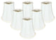 Royal Designs True Bell Basic Lamp Shade, Flame Clip Fitter, White, Set of 6
