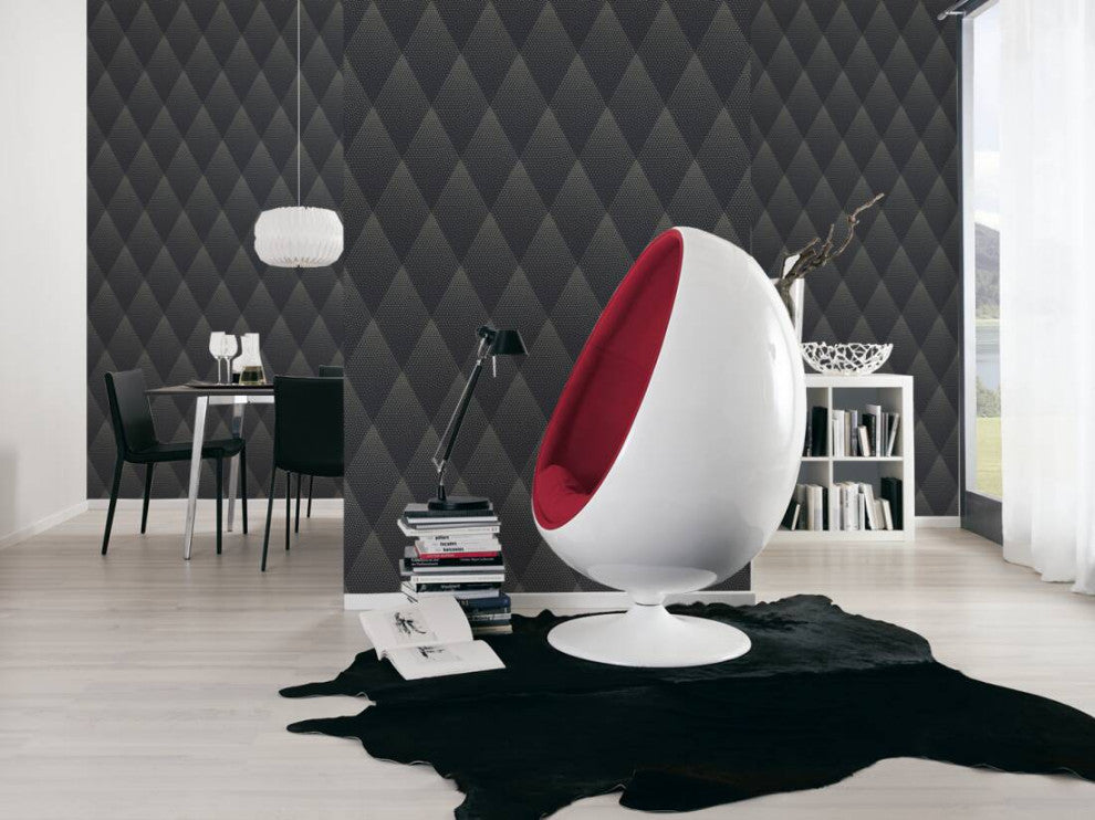 Sample, Geometric Textured Wallpaper Featuring Diamond Shaped Figures, 374193