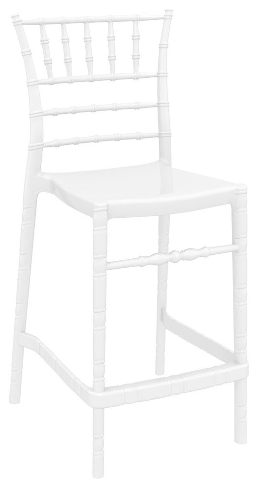 Compamia Elle Chiavari Counter Stools, Set of 2, White