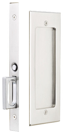 Emtek Passage Mortise Pocket Door Lock With Flat Black Finish