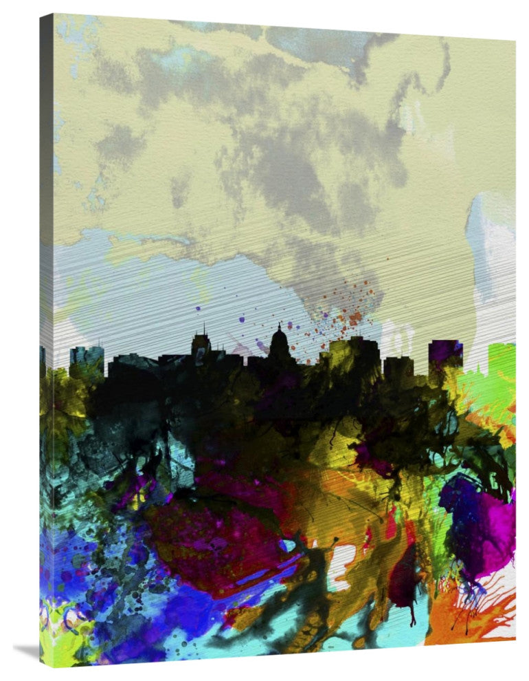 "Madison Watercolor Skyline" Fine Art Print