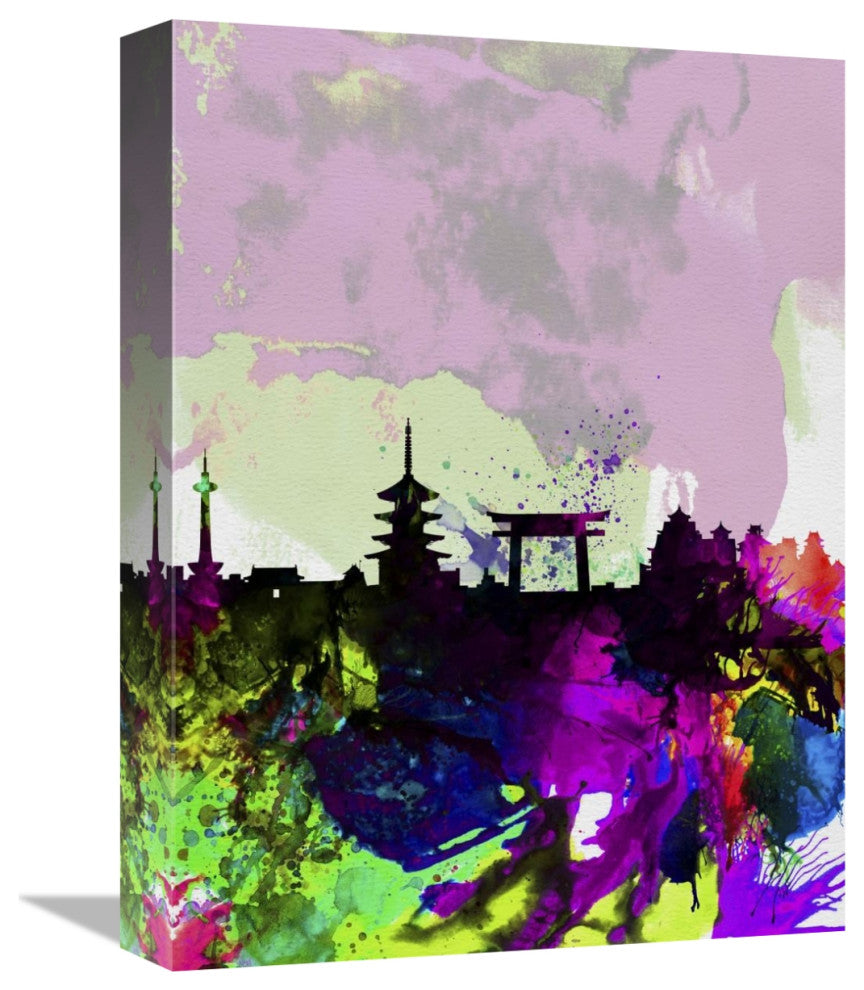 "Kyoto Watercolor Skyline" Fine Art Print