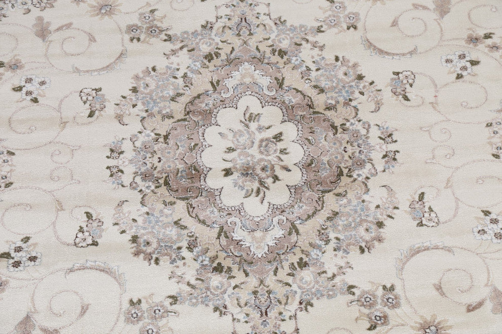 Floral Medallion Turkish Transitional Oriental Rug Traditional Carpet 10x10
