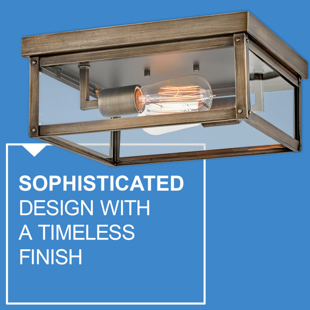 Hinkley Beckham Small Flush Mount, Burnished Bronze