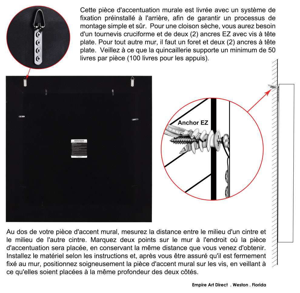 Beveled Wall Mirror,Black on Blue Metallic Shagreen Leather Framed Square Mirror