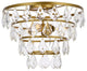 Evan 14" Flush Mount, Brass