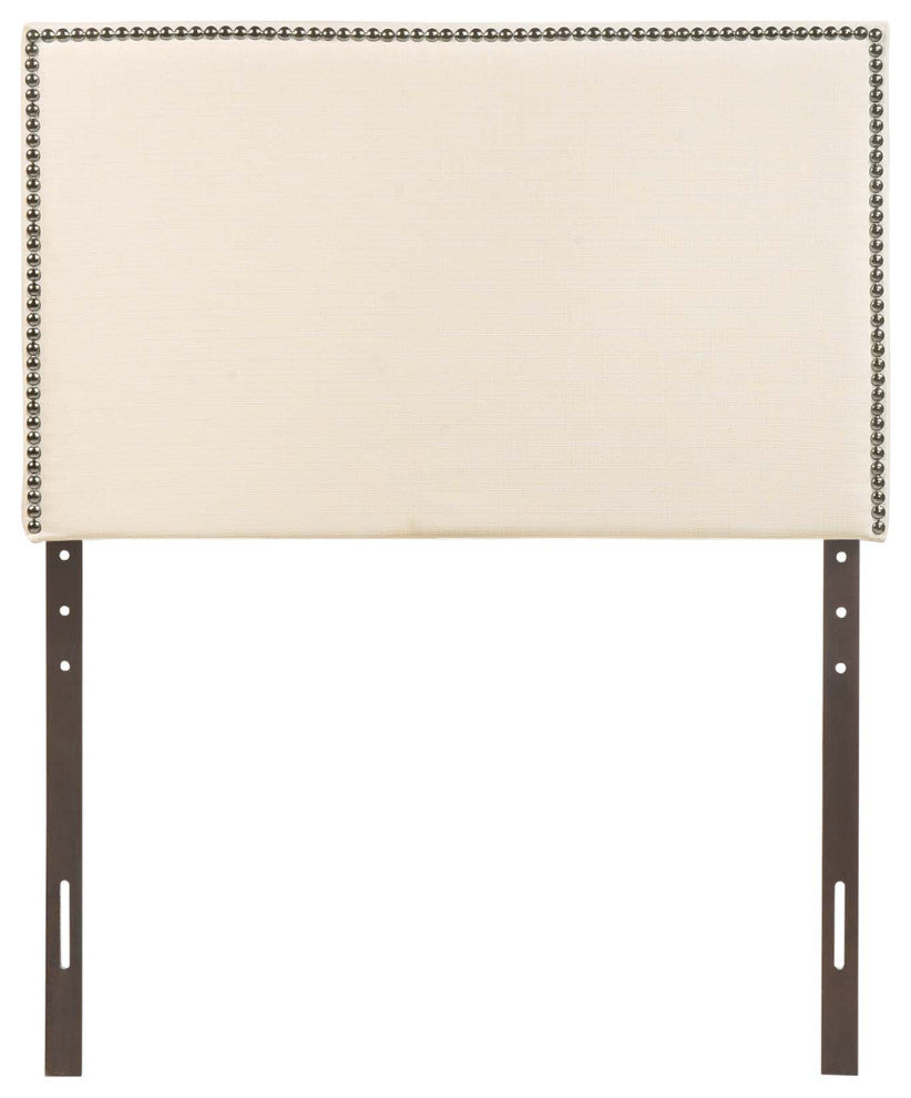 Modway Bedroom Region Twin Nailhead Upholstered Headboard, Ivory