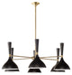Nella Pendant Light in Black and Brushed Gold
