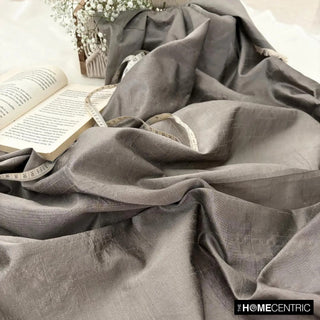 Metallic Warm Silver Art Silk Fabric By The Yard, 7 Yards For Curtain, Dress