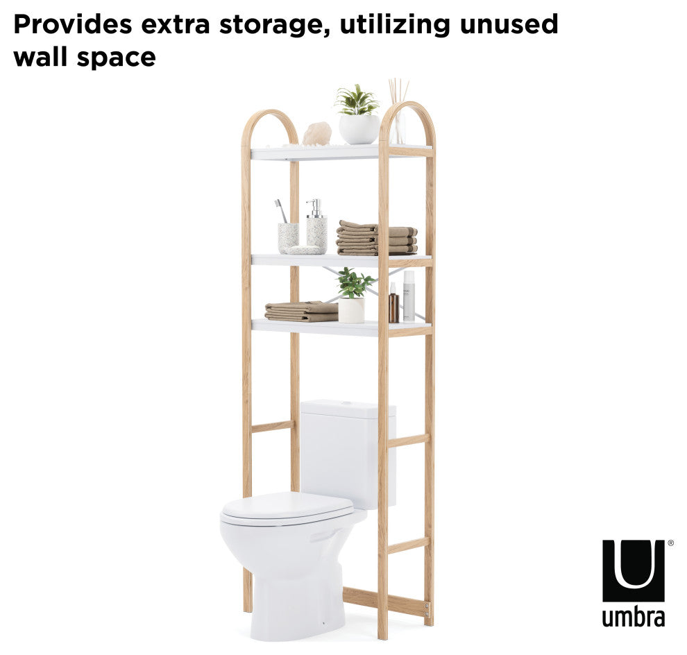 Umbra Bellwood Over the Toilet Shelf White/Natural