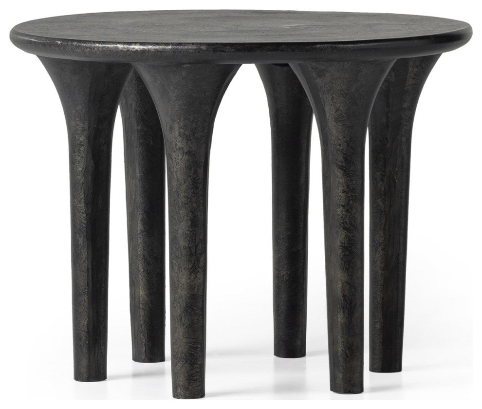 Kelden End Table-Raw Black
