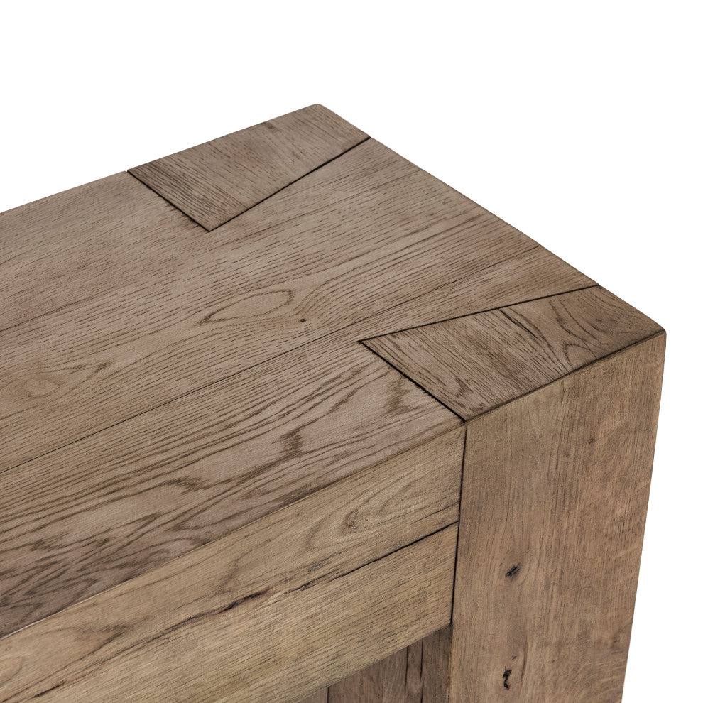 Bristol Cracked Oak 72" Console Table by Kosas Home, Brown