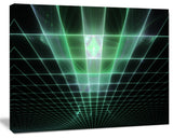 Light Green Bat on Radar Screen, Oversized Abstract Canvas Art Print, 60x40