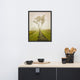 Calming Morning Rural Landscape Framed Photo Paper Wall Art Prints, Black, 18" X 24"