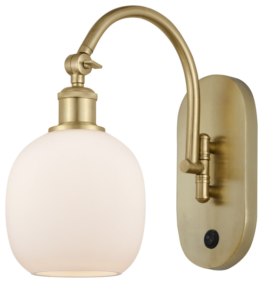Innovations 518-1W-SG-G101 Belfast 1 Light 6" Sconce, Satin Gold