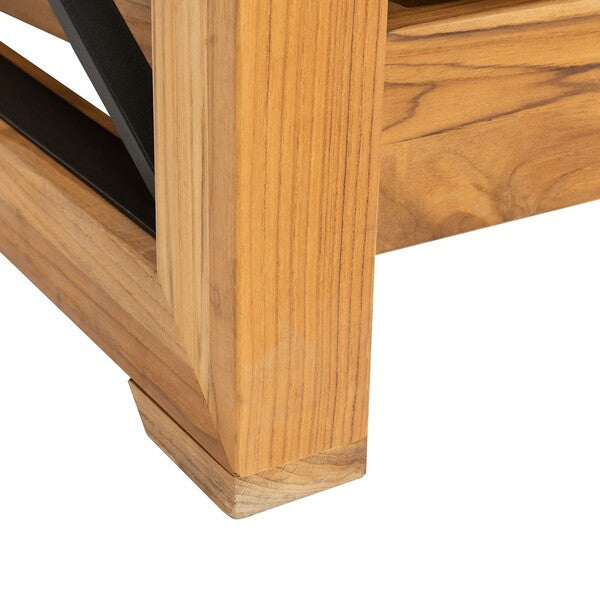 Safavieh Andros Teak Patio Chair Natural / Beige