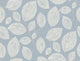 Indigo Blue Contoured Leaves Wallpaper