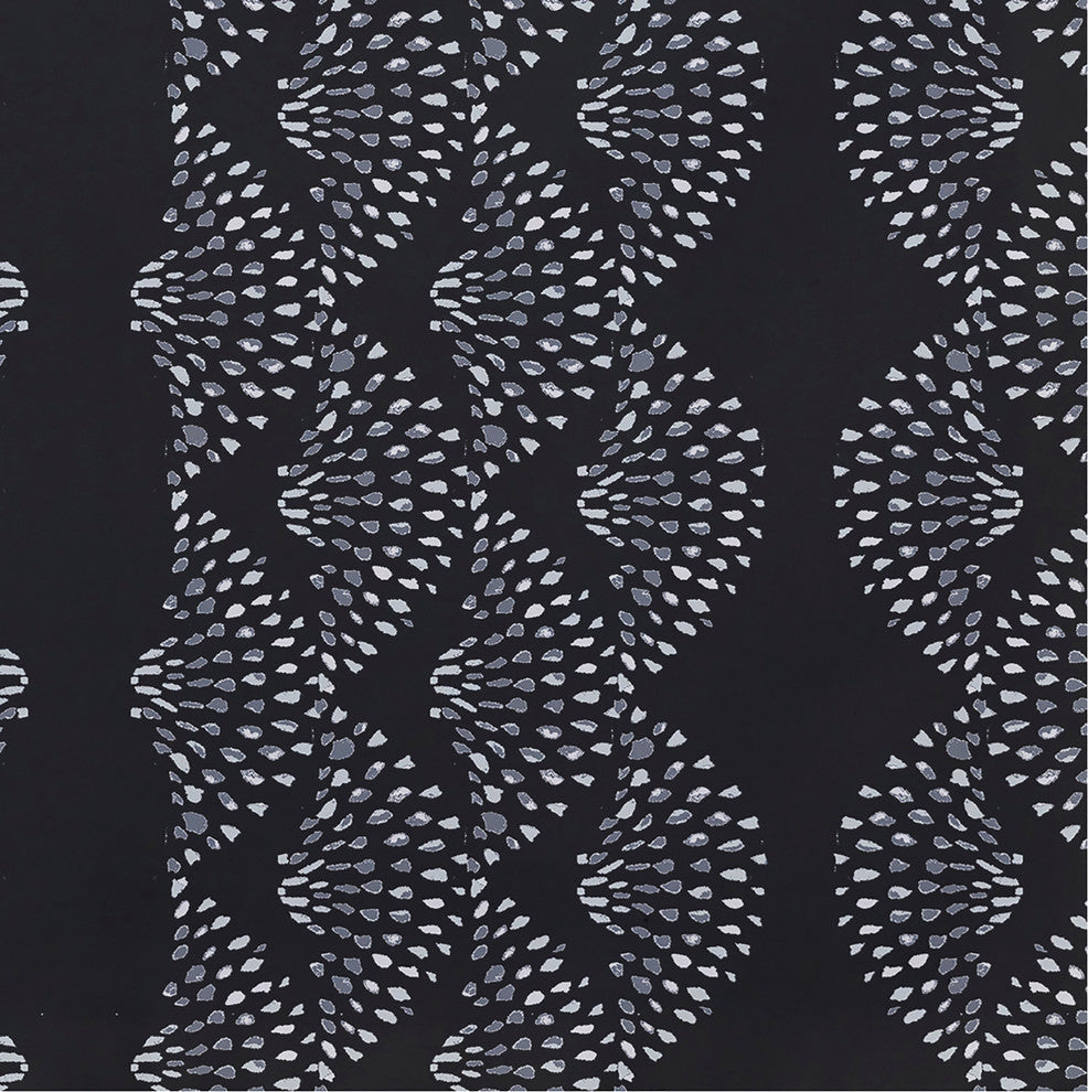 Dotted Decor 18"x14" Black Stripe Print Placemat, Set of 4