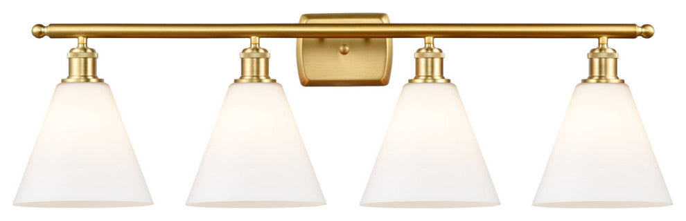 Innovations 516-4W-SG-GBC-81-LED 4 Light Bath Vanity Light, Satin Gold