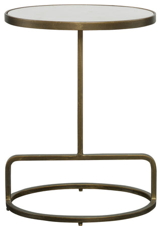 Uttermost Jessenia White Marble Accent Table