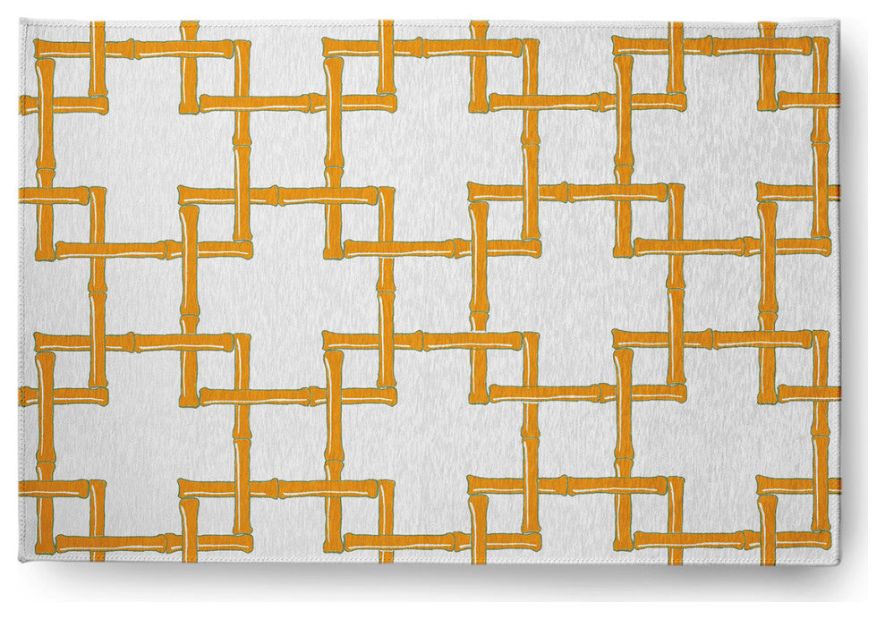Bamboo Spring Chenille Rug, Mango, 2'x3'