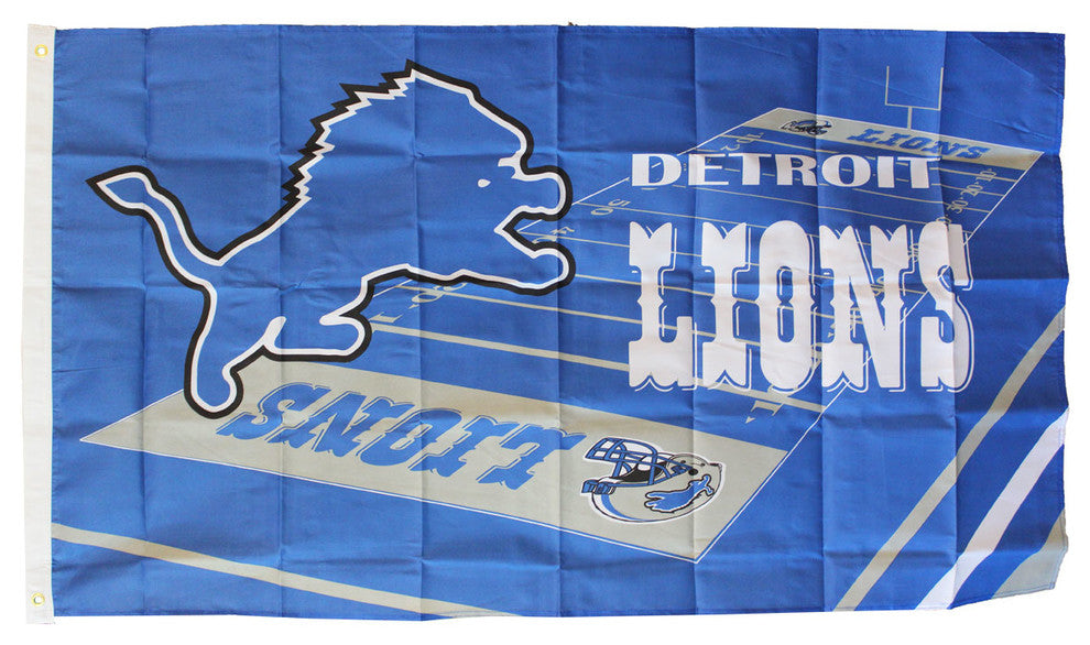 Detroit Lions - 3' x 5' NFL Polyester Flag (Field Design)