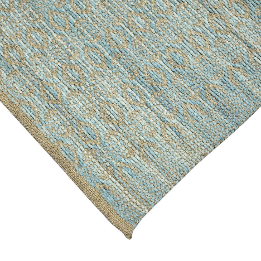 Zola Parquet Area Rug, Light Blue, 5' x 8', Geometric