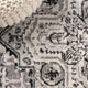 Denia Ornate Geometric Medallion Area Rug, Dark Gray, 2 X 8