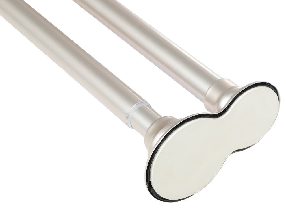 Utopia Alley Rustproof Aluminum Double Tension Straight Shower Curtain Rod 42-72, Brushed Nickel