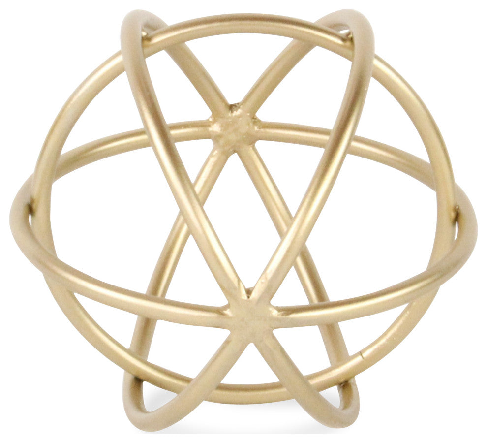 Petite Circular Orb Decor, Gold