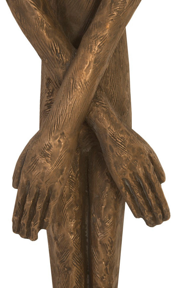 Skinny Male Wall Art, Resin, Bronze