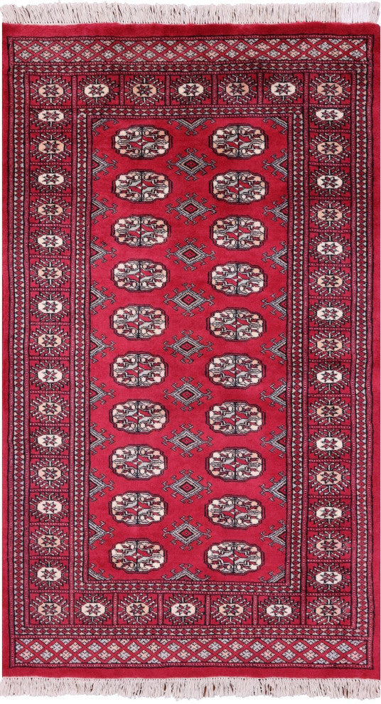 3' 1" X 5' 4" Silky Bokhara Handmade Wool Rug - Q13760