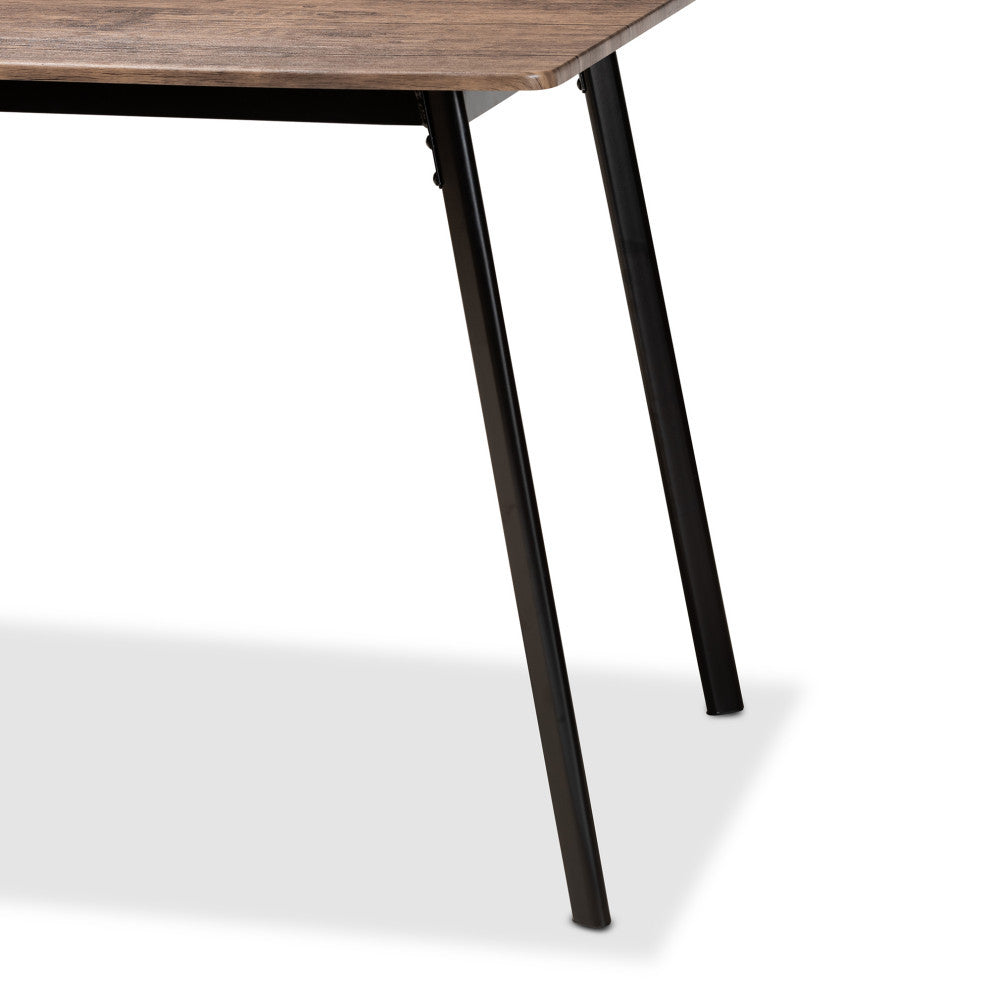 Mardell Mid-Century Dining Table, Black