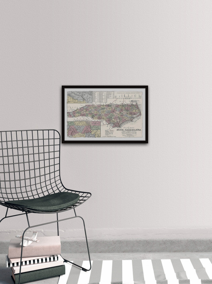 "North Carolina Overview" Framed Painting Print, 24x16