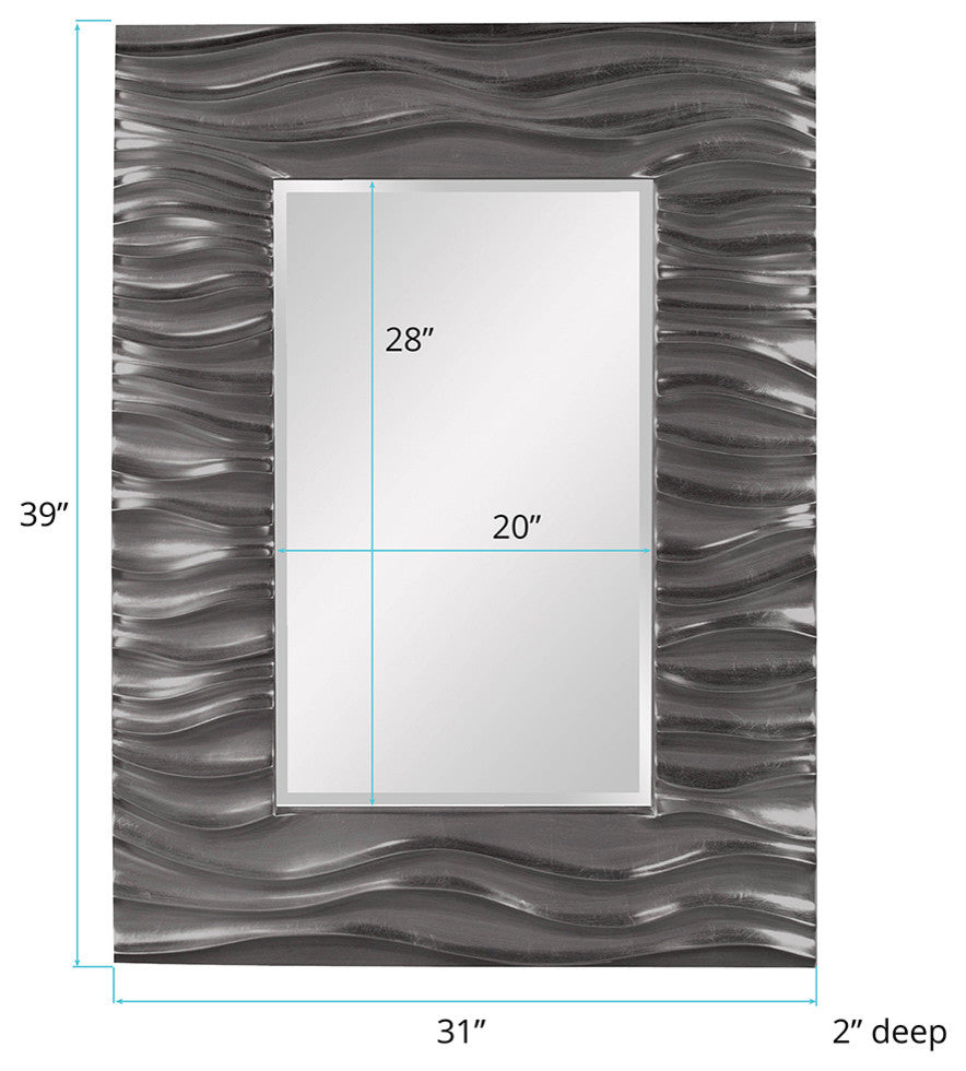 Zenith Mirror, Charcoal Gray
