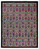 Suzani, One-of-a-Kind Hand-Knotted Area Rug Black, 8' 0" x 10' 0"