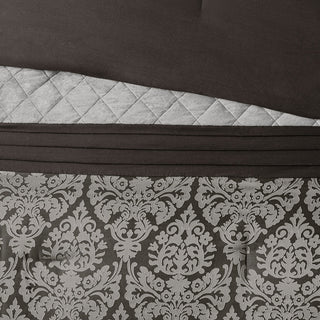 Madison Park Lily 6 Piece Jacquard Comforter Set With Throw Pillows