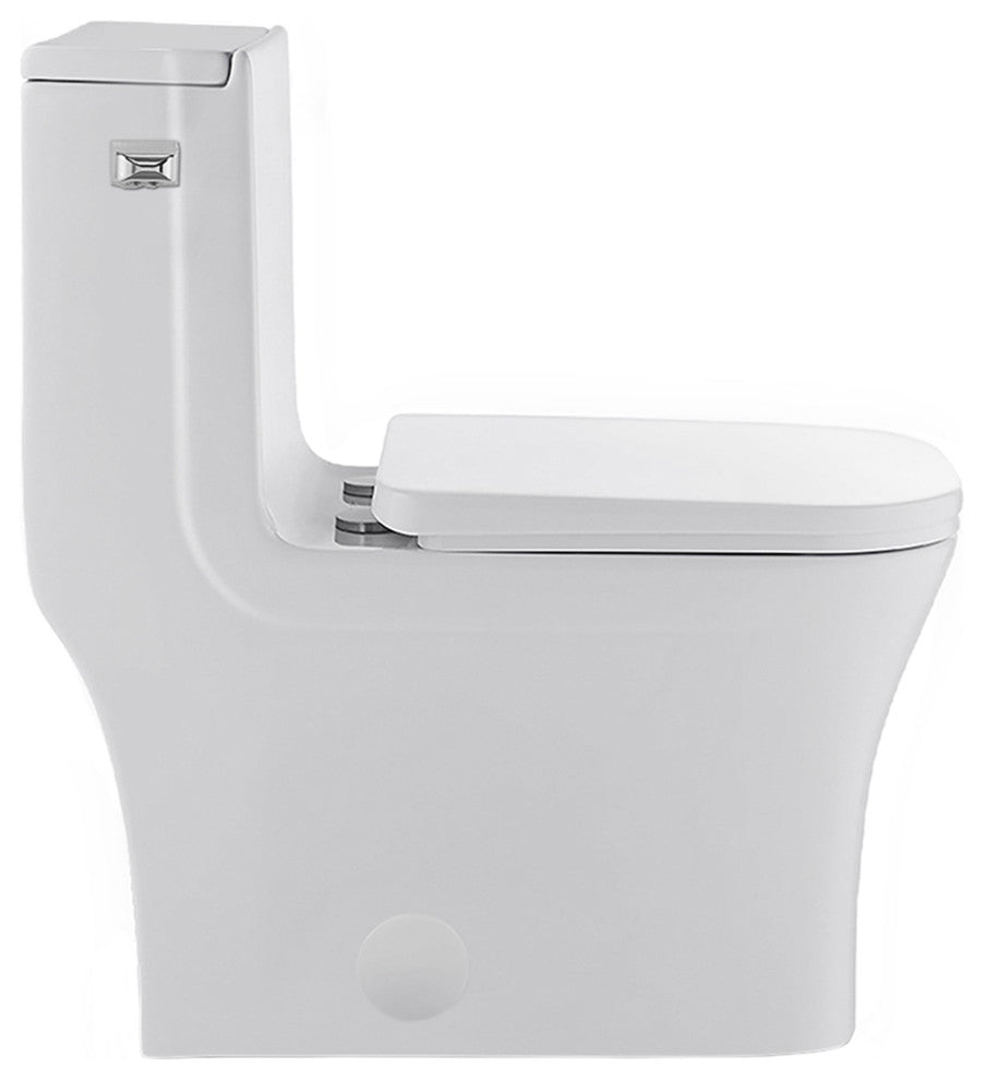 Concorde One-Piece Square Left Side Flush Handle Toilet 1.28 gpf