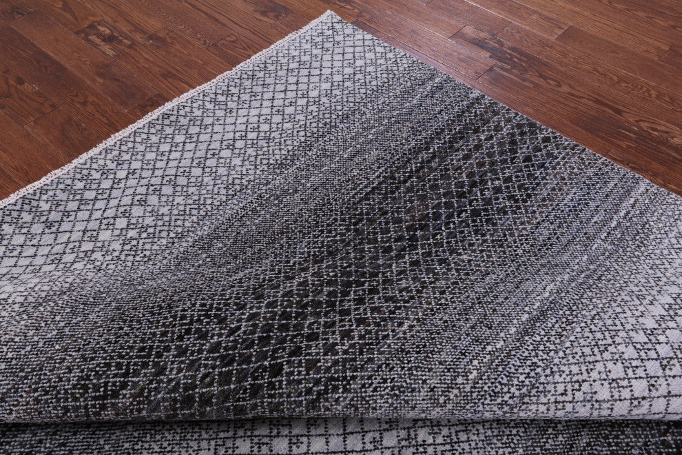 8' 1" X 10' 0" Savannah Grass Hand Knotted Wool Rug - Q13209