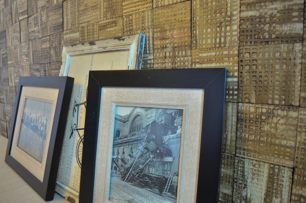 Decorative Wood Panels, Box, Tracciata Bianco