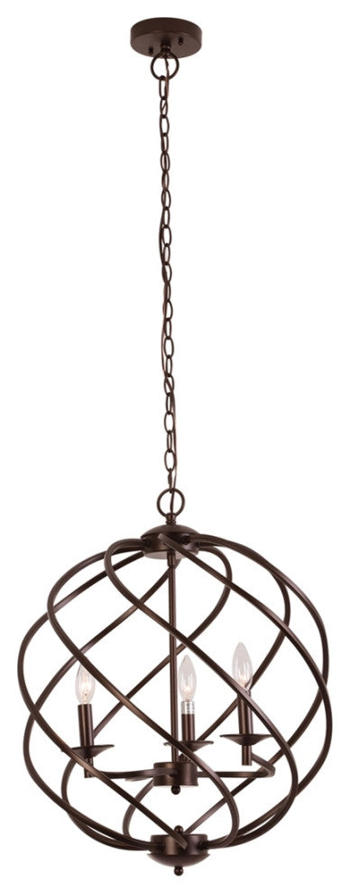 CHLOE Lighting CH6H807RB19-UP3 JERICHO Farmhouse 3 Light Oil Ceiling Pendant