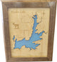 Hayden Lake, Idaho-Wood Lake Map, Small Framed