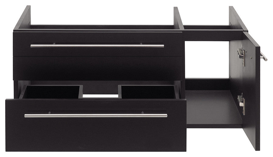Lucera Wall Mount Undermount Sink Bathroom Cabinet, Espresso, Left