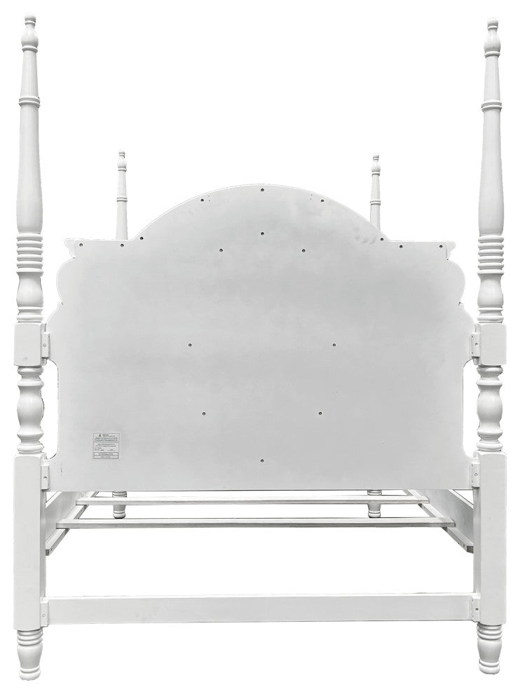 ACME Flora Full Bed, Poster, White Finish