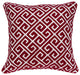 HomeRoots 20" x 0.5" x 20" Transitional Red and White Accent Pillow Cover