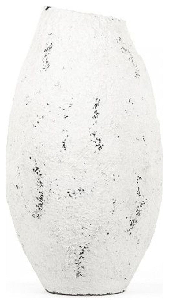 Elegant Alabaster Pottery Vase, 37" Decor