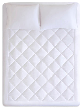 Sleep Philosophy Microfiber Waterproof Mattress Pad, White, California King